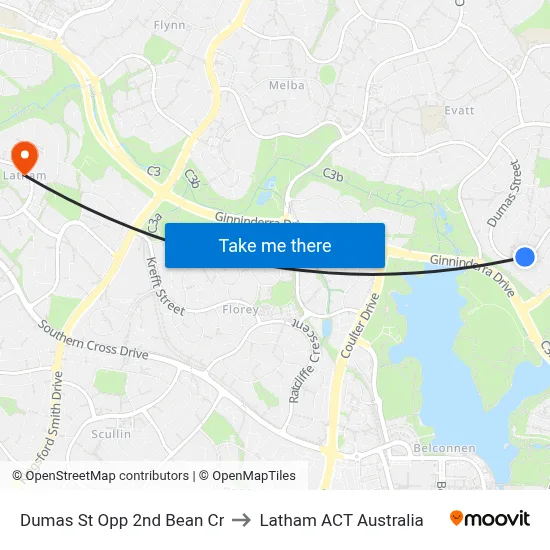 Dumas St Opp 2nd Bean Cr to Latham ACT Australia map