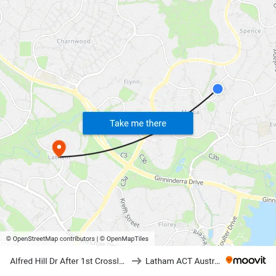 Alfred Hill Dr After 1st Crossley Cl to Latham ACT Australia map