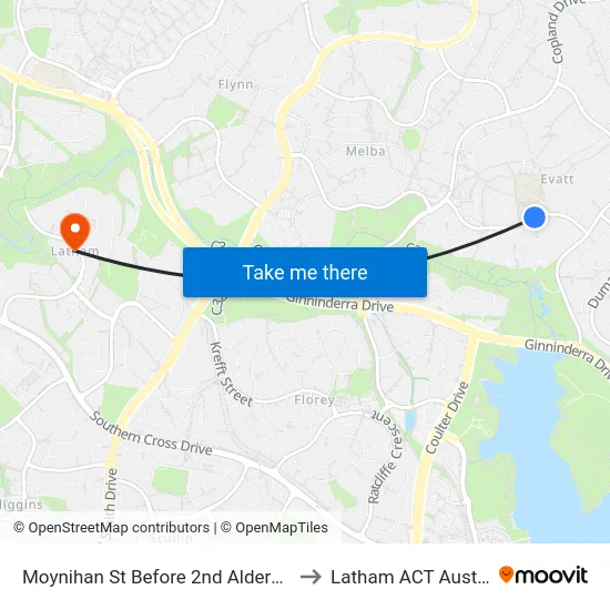 Moynihan St Before 2nd Alderman St to Latham ACT Australia map