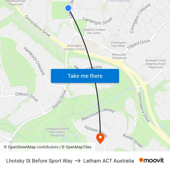 Lhotsky St Before Sport Way to Latham ACT Australia map