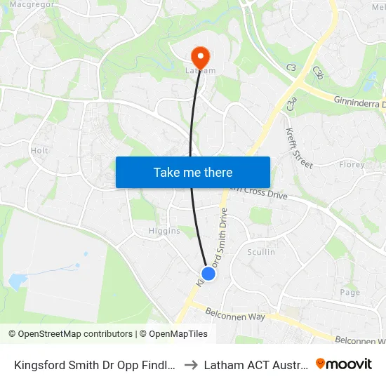 Kingsford Smith Dr Opp Findlay St to Latham ACT Australia map