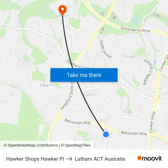 Hawker Shops Hawker Pl to Latham ACT Australia map