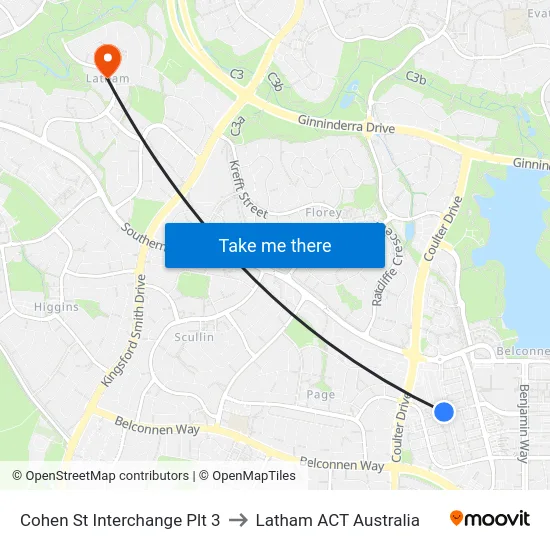 Cohen St Interchange Plt 3 to Latham ACT Australia map