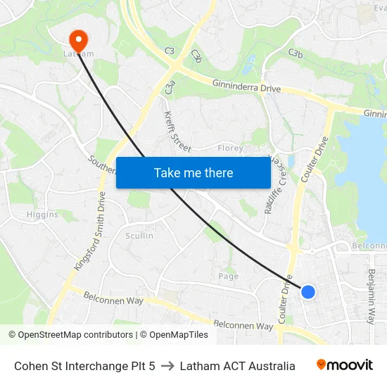 Cohen St Interchange Plt 5 to Latham ACT Australia map