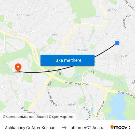 Ashkanasy Cr After Keenan St to Latham ACT Australia map
