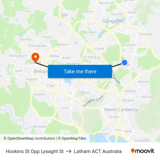Hoskins St Opp Lysaght St to Latham ACT Australia map