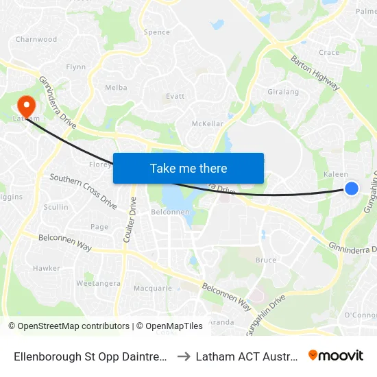 Ellenborough St Opp Daintree Cr to Latham ACT Australia map