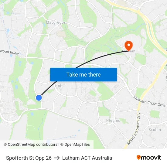 Spofforth St Opp 26 to Latham ACT Australia map