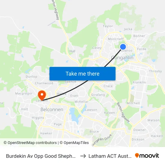 Burdekin Av Opp Good Shepherd Ps to Latham ACT Australia map