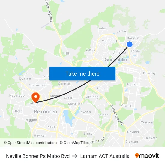 Neville Bonner Ps Mabo Bvd to Latham ACT Australia map