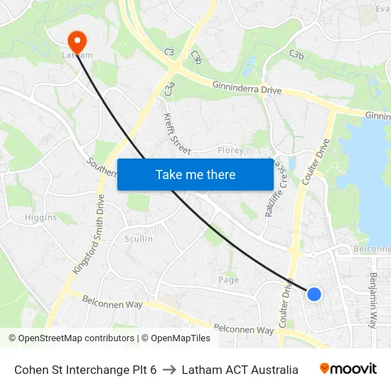 Cohen St Interchange Plt 6 to Latham ACT Australia map