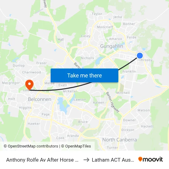 Anthony Rolfe Av After Horse Park Dr to Latham ACT Australia map