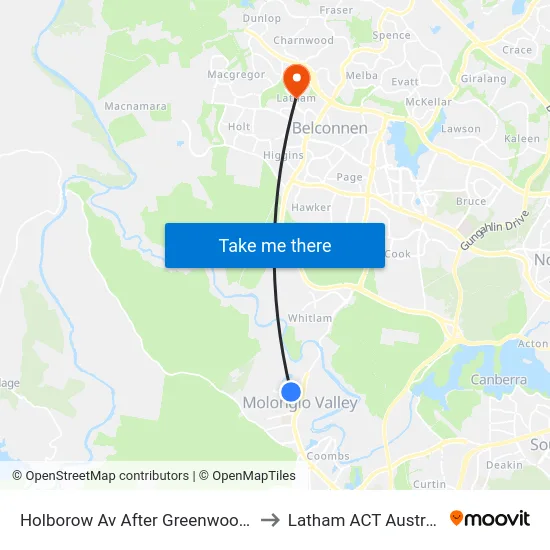 Holborow Av After Greenwood St to Latham ACT Australia map