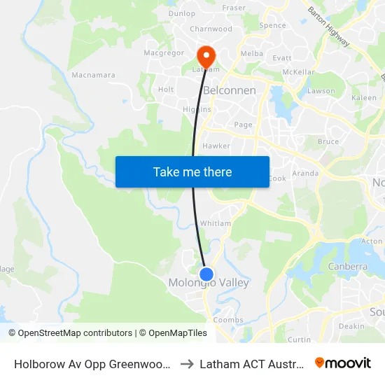 Holborow Av Opp Greenwood St to Latham ACT Australia map