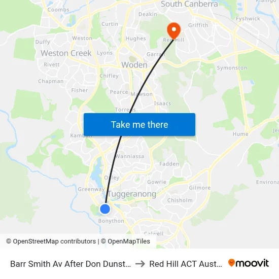 Barr Smith Av After Don Dunstan Dr to Red Hill ACT Australia map