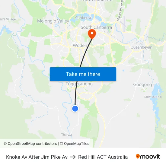 Knoke Av After Jim Pike Av to Red Hill ACT Australia map