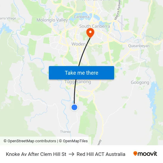 Knoke Av After Clem Hill St to Red Hill ACT Australia map