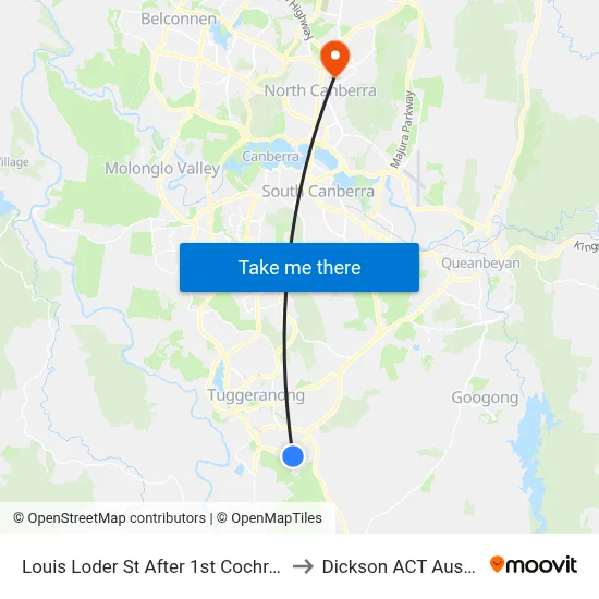 Louis Loder St After 1st Cochrane Cr to Dickson ACT Australia map