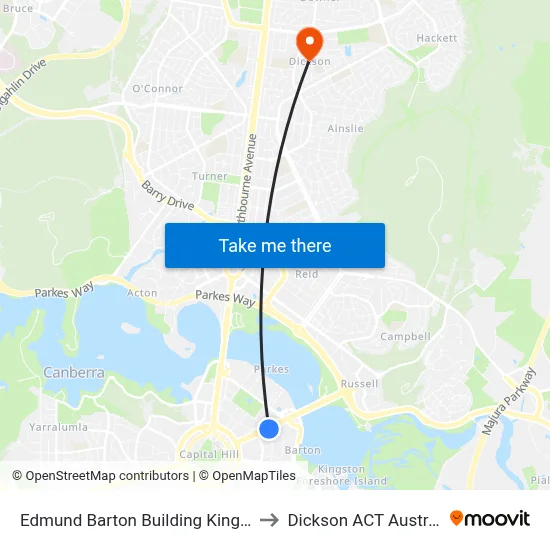Edmund Barton Building Kings Av to Dickson ACT Australia map