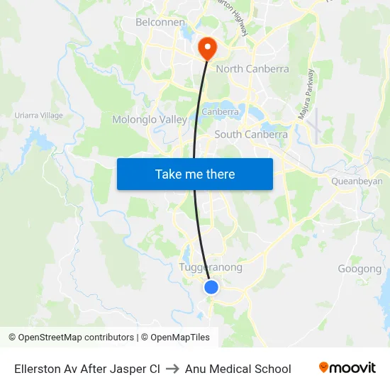 Ellerston Av After Jasper Cl to Anu Medical School map
