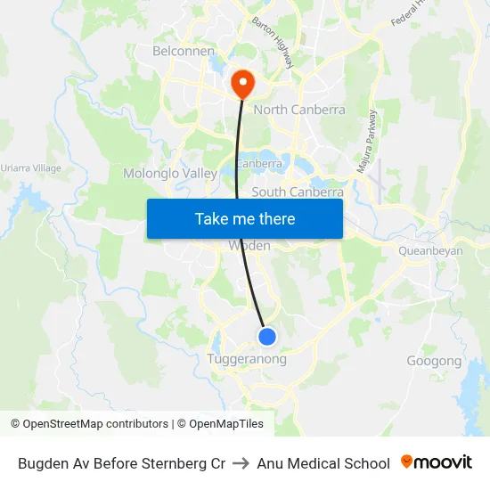 Bugden Av Before Sternberg Cr to Anu Medical School map