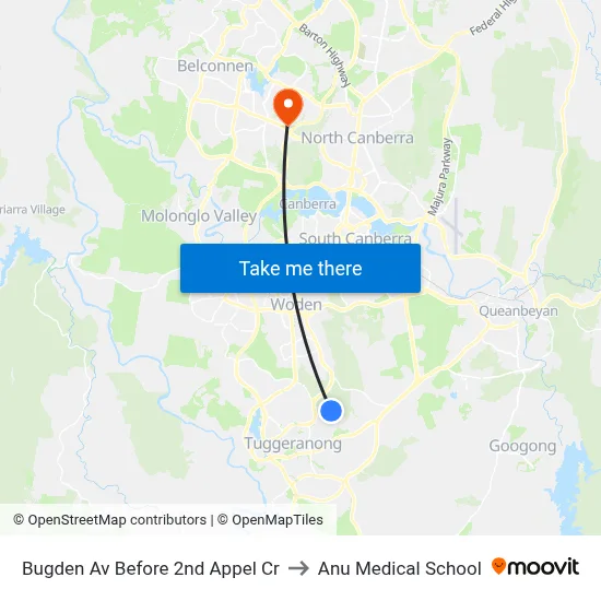 Bugden Av Before 2nd Appel Cr to Anu Medical School map