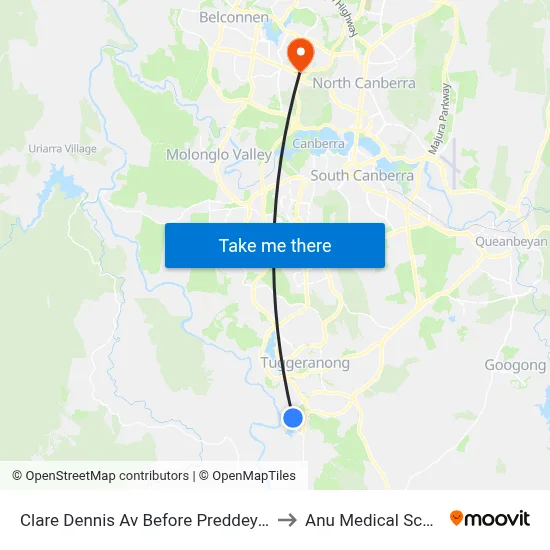 Clare Dennis Av Before Preddey Way to Anu Medical School map