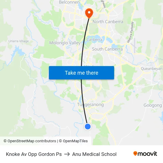 Knoke Av Opp Gordon Ps to Anu Medical School map