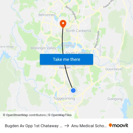 Bugden Av Opp 1st Chataway Cr to Anu Medical School map