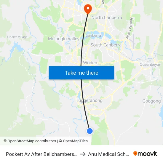 Pockett Av After Bellchambers Cr to Anu Medical School map