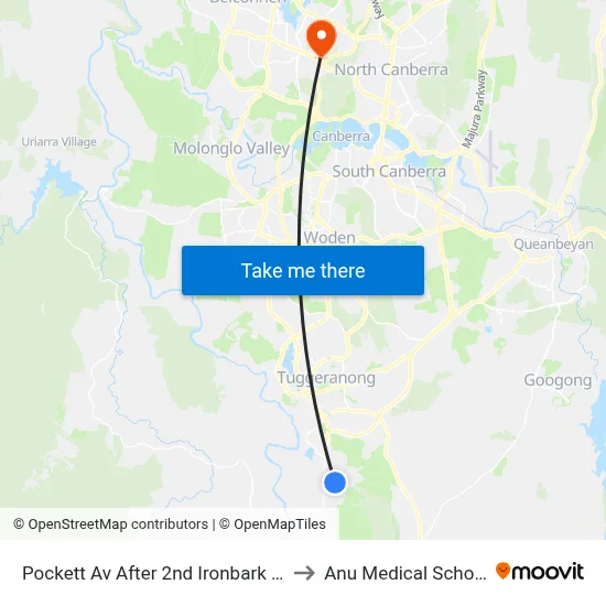 Pockett Av After 2nd Ironbark Cr to Anu Medical School map