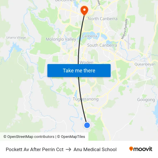 Pockett Av After Perrin Cct to Anu Medical School map