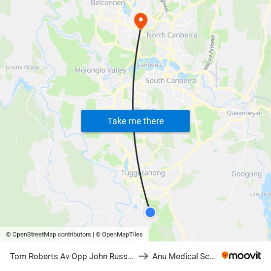 Tom Roberts Av Opp John Russell Cct to Anu Medical School map