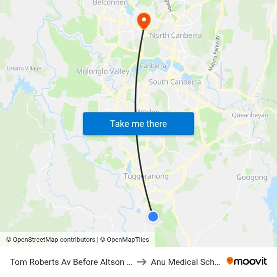 Tom Roberts Av Before Altson Cct to Anu Medical School map