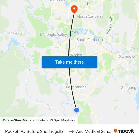 Pockett Av Before 2nd Tregellas Cr to Anu Medical School map