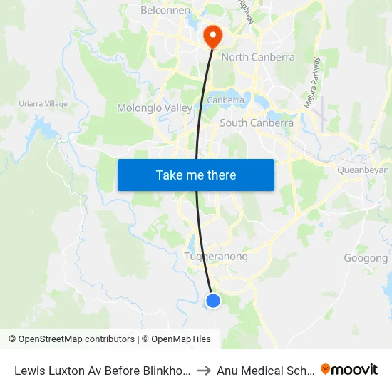 Lewis Luxton Av Before Blinkhorn Pl to Anu Medical School map