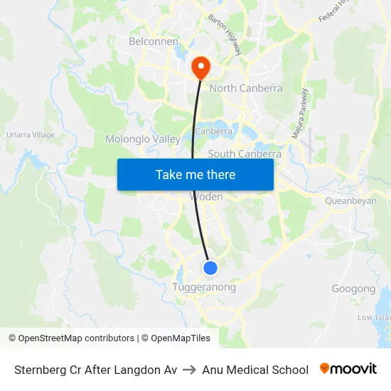 Sternberg Cr After Langdon Av to Anu Medical School map