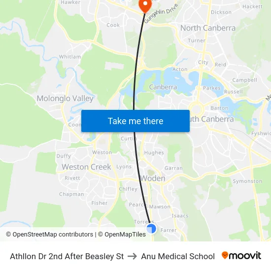 Athllon Dr 2nd After Beasley St to Anu Medical School map
