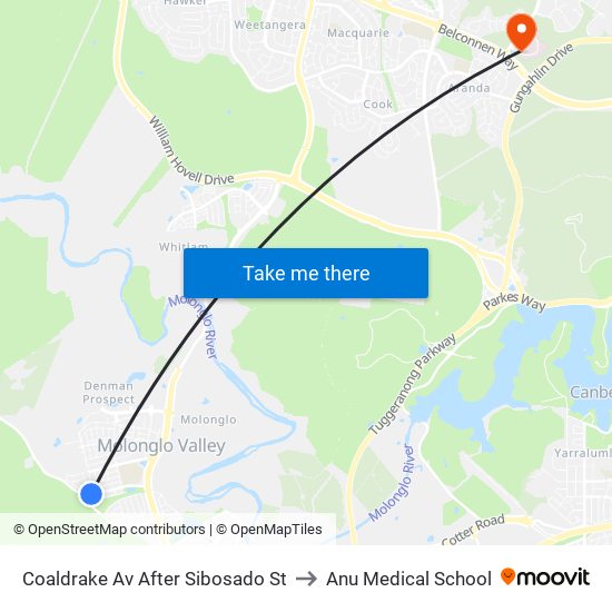 Coaldrake Av After Sibosado St to Anu Medical School map