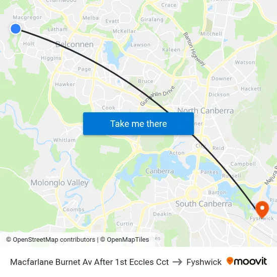 Macfarlane Burnet Av After 1st Eccles Cct to Fyshwick map