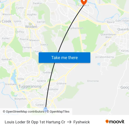 Louis Loder St Opp 1st Hartung Cr to Fyshwick map