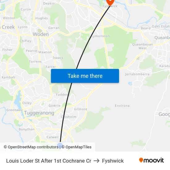 Louis Loder St After 1st Cochrane Cr to Fyshwick map