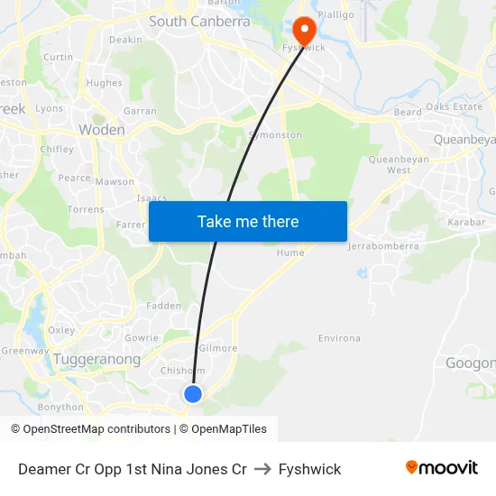 Deamer Cr Opp 1st Nina Jones Cr to Fyshwick map