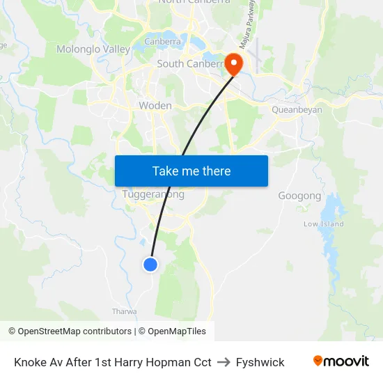 Knoke Av After 1st Harry Hopman Cct to Fyshwick map