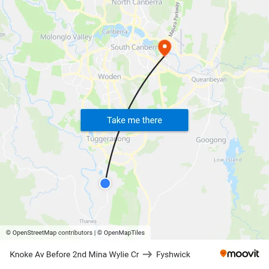 Knoke Av Before 2nd Mina Wylie Cr to Fyshwick map