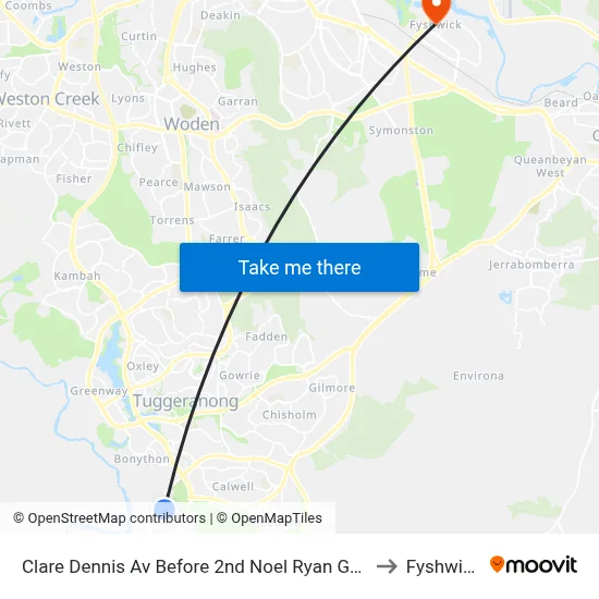 Clare Dennis Av Before 2nd Noel Ryan Gdn to Fyshwick map