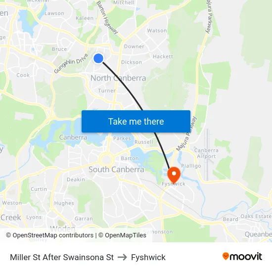 Miller St After Swainsona St to Fyshwick map