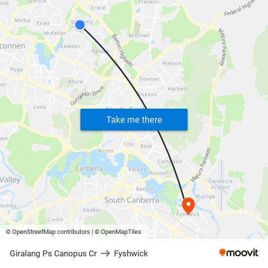 Giralang Ps Canopus Cr to Fyshwick map