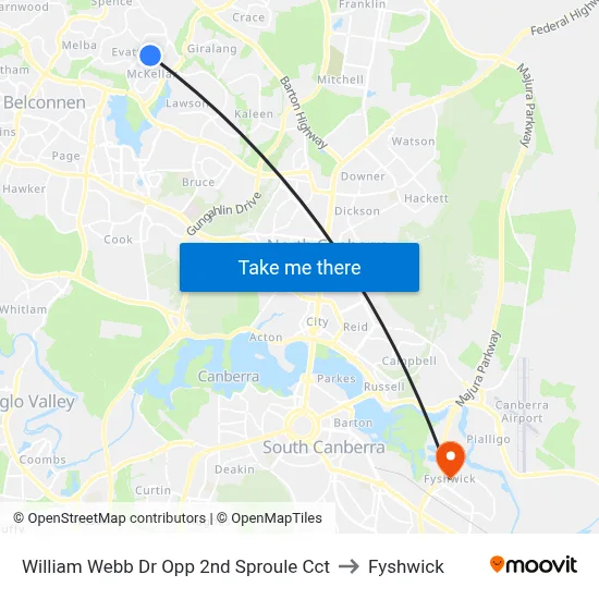 William Webb Dr Opp 2nd Sproule Cct to Fyshwick map
