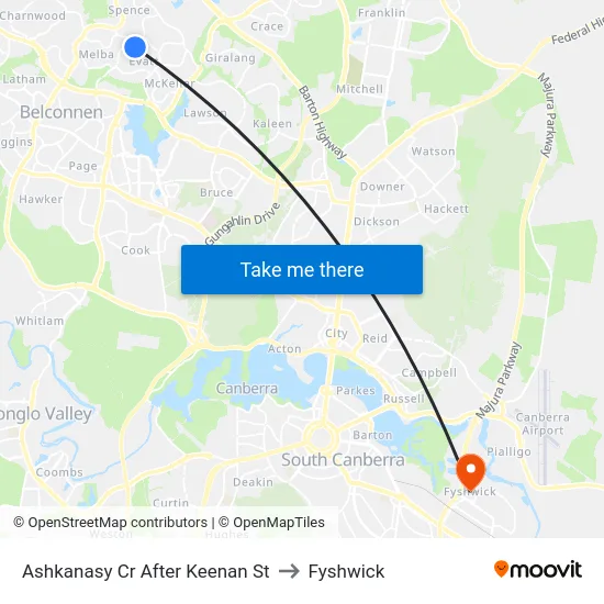 Ashkanasy Cr After Keenan St to Fyshwick map